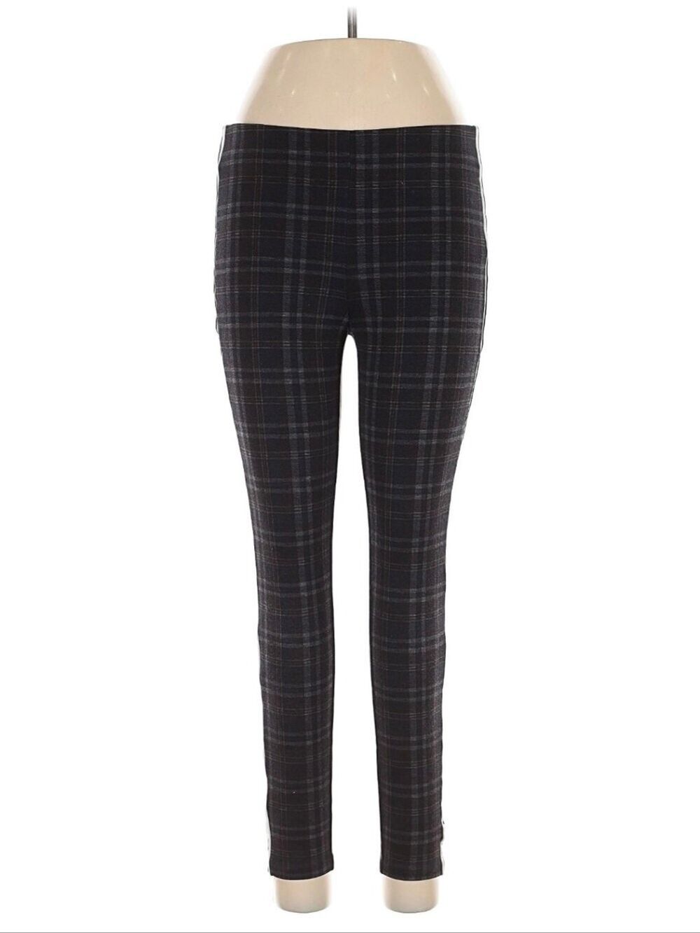 Zara Trafaluc Collection Plaid Skinny Leggings SZ Medium